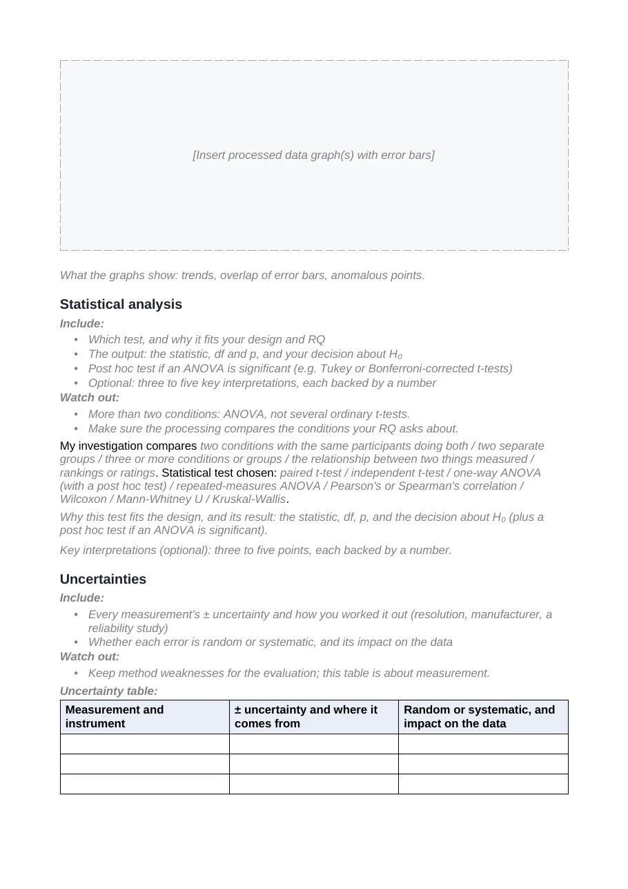 Data analysis template, page 3